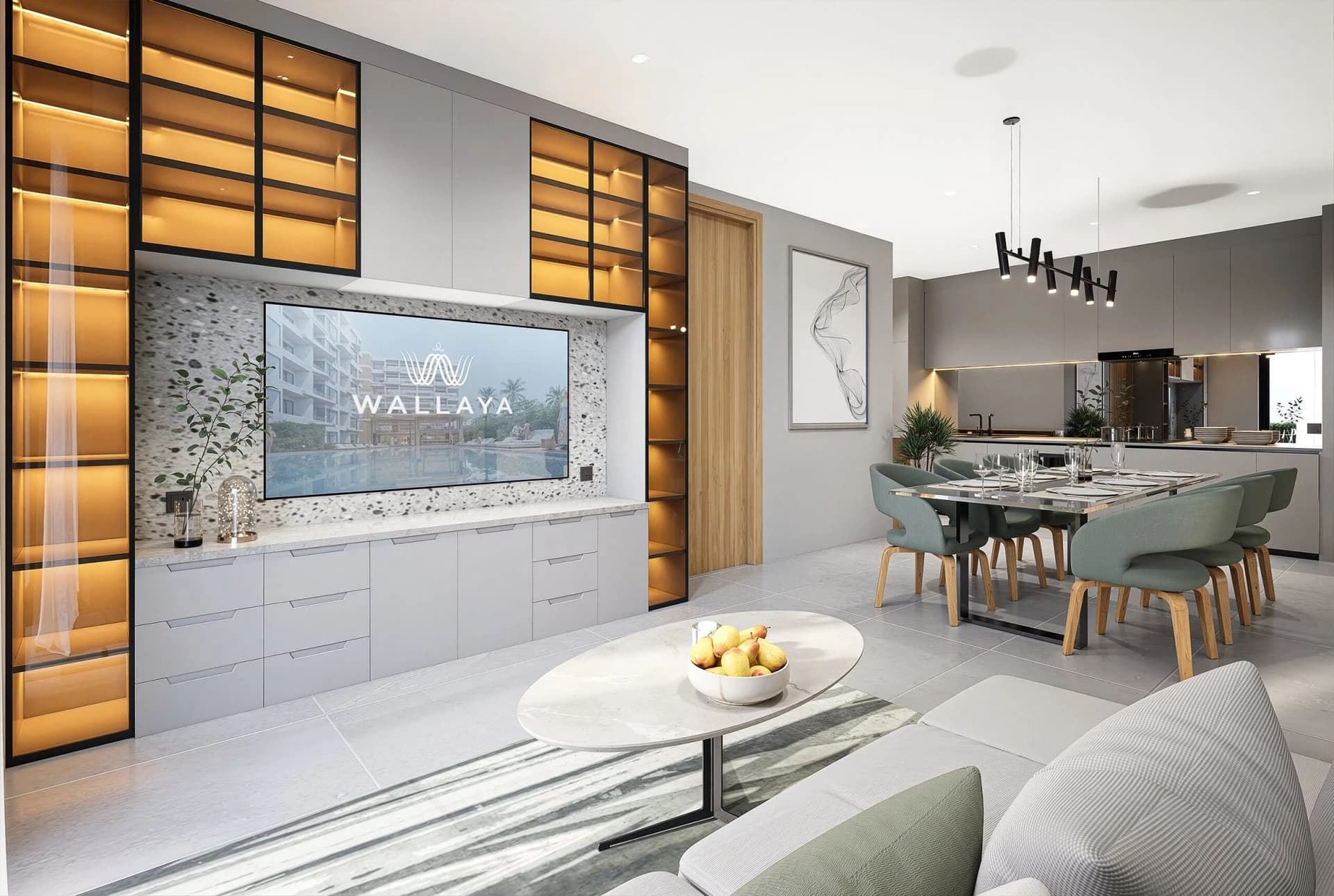 3 Bedrooms 94 m² — developer's rendering · 1